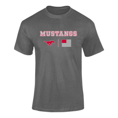 Memorial Mustangs Team Colors Flag Men's Premium SS T-Shirt