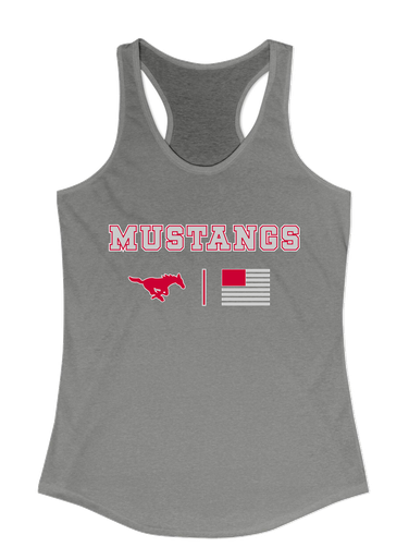Memorial Mustangs Team Colors Flag Women's Tank Top