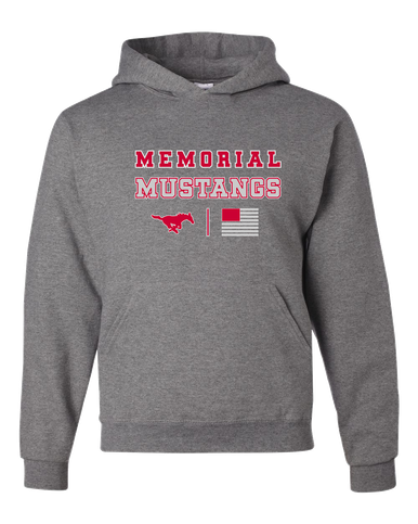 Memorial Mustangs Spirit Flag Men's Premium Hoodie