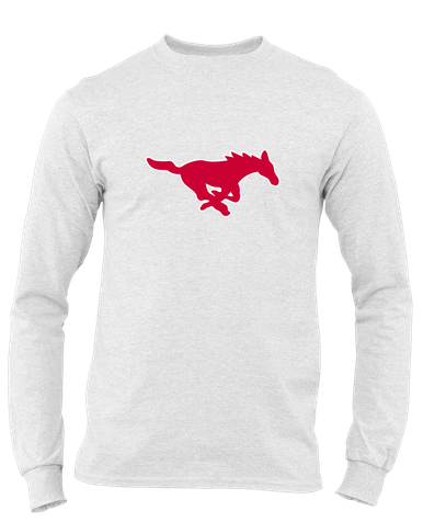 Memorial Mustangs Mascot #1 Men's LS T-Shirt