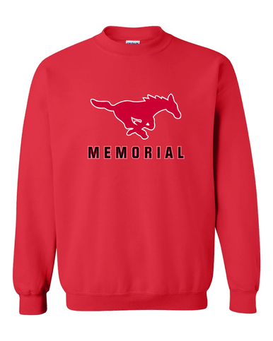 Memorial Mustangs Mascot #2 Men's Sweatshirt