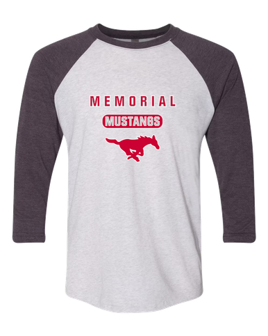 Memorial Mustangs Mascot #3 Women's Baseball T-Shirt