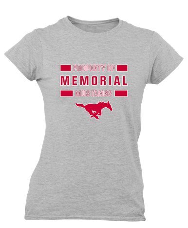 Memorial Mustangs Property Of Women's SS T-Shirt