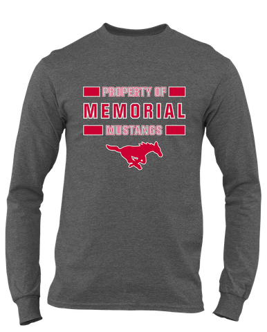 Memorial Mustangs Property Of Men's Premium LS T-Shirt