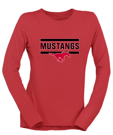 Memorial Mustangs Mascot #5 Women's Premium LS T-Shirt