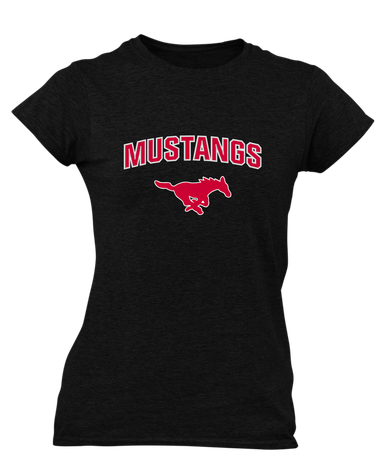 Memorial Mustangs Mascot #6 Women's Premium SS T-Shirt