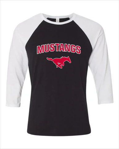 Memorial Mustangs Mascot #6 Women's Baseball T-Shirt