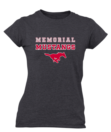 Memorial Mustangs Spirit Women's Premium SS T-Shirt