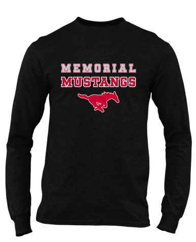 Memorial Mustangs Spirit Men's LS T-Shirt
