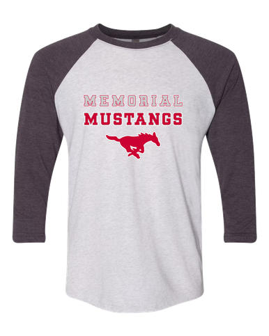 Memorial Mustangs Spirit Women's Baseball T-Shirt