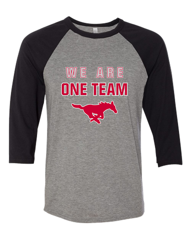 Memorial Mustangs We Are One Team Men's Baseball T-Shirt