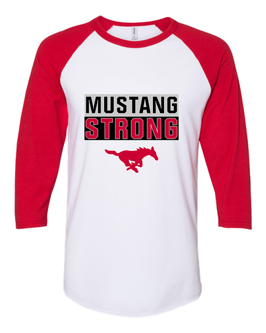 Memorial Mustangs Strong #1 Men's Baseball T-Shirt