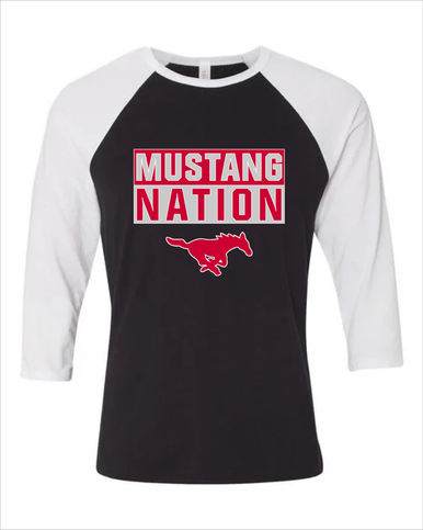 Memorial Mustangs Nation #1 Men's Baseball T-Shirt