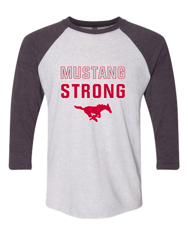 Memorial Mustangs Strong #2 Men's Baseball T-Shirt