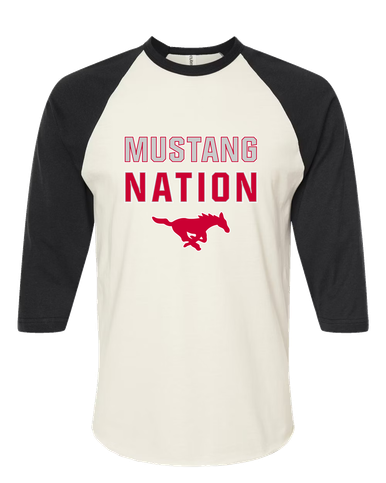 Memorial Mustangs Nation #2 Women's Baseball T-Shirt