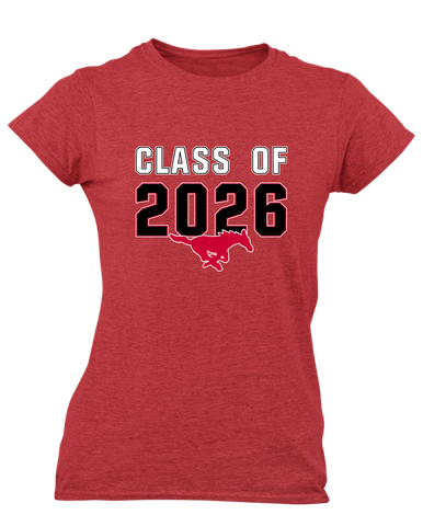 Memorial Mustangs Class of 2026 Women's Premium SS T-Shirt