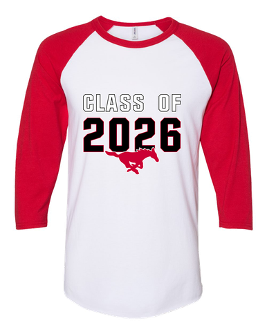 Memorial Mustangs Class of 2026 Women's Baseball T-Shirt