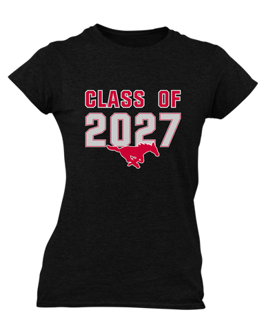 Memorial Mustangs Class of 2027 Women's Premium SS T-Shirt