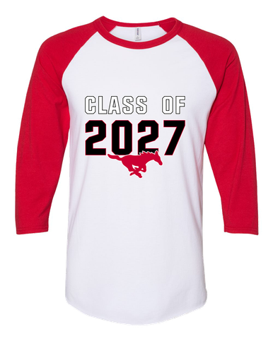 Memorial Mustangs Class of 2027 Men's Baseball T-Shirt