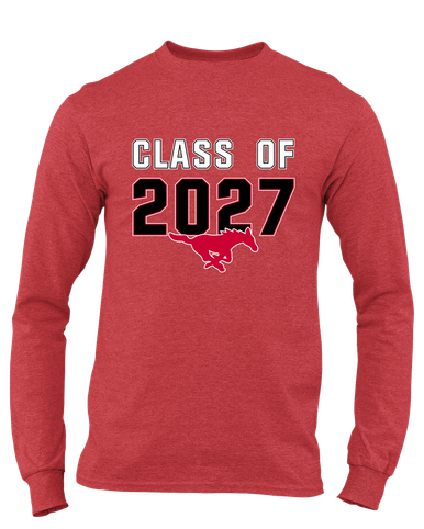 Memorial Mustangs Class of 2027 Men's Premium LS T-Shirt