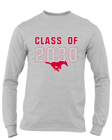 Memorial Mustangs Class of 2030 Men's LS T-Shirt