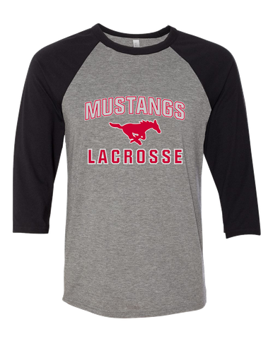 Memorial Mustangs Lacrosse Women's Baseball T-Shirt
