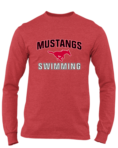 Memorial Mustangs Swimming Men's LS T-Shirt