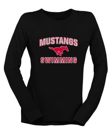 Memorial Mustangs Swimming Women's Premium LS T-Shirt