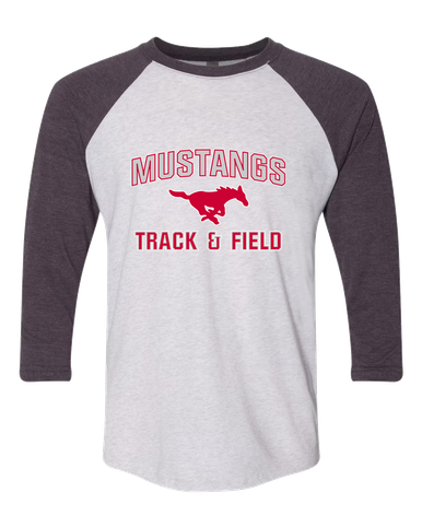 Memorial Mustangs Track & Field Men's Baseball T-Shirt