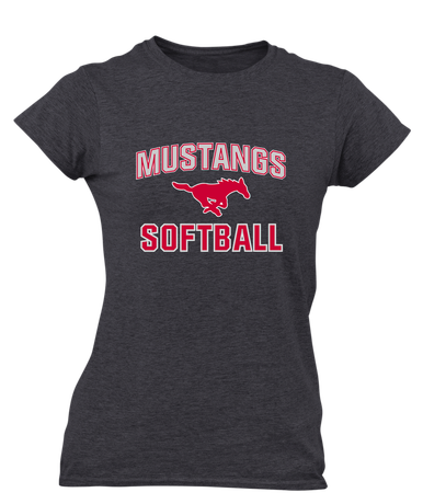 Memorial Mustangs Softball #1 Women's SS T-Shirt
