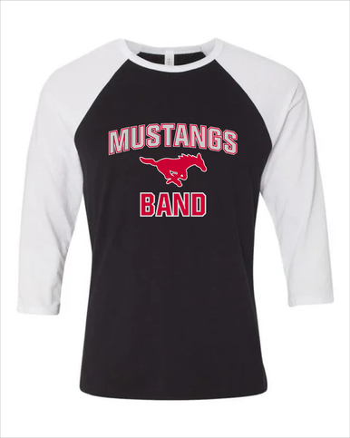 Memorial Mustangs Band # 1 Women's Baseball T-Shirt