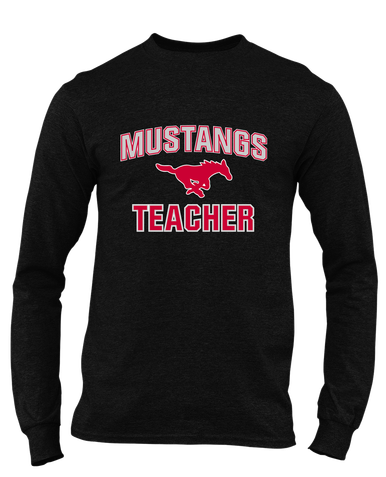 Memorial Mustangs Teacher Men's LS T-Shirt