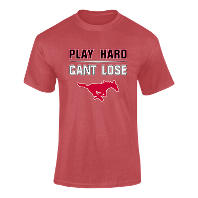 Memorial Mustangs Play Hard, Can't Lose Men's SS T-Shirt