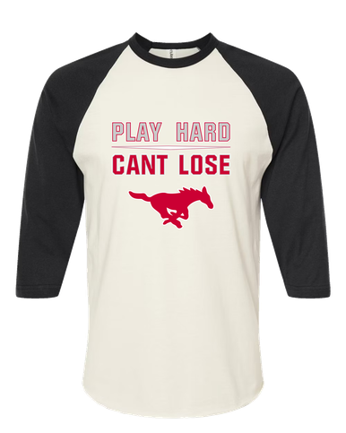 Memorial Mustangs Play Hard, Can't Lose Women's Baseball T-Shirt