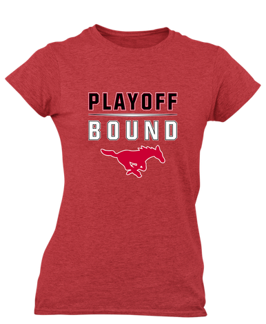 Memorial Mustangs Playoff Bound Women's SS T-Shirt