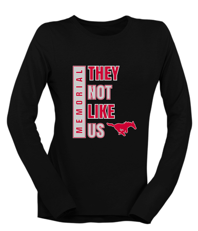Memorial Mustangs They Not Like Us #1 Women's Premium LS T-Shirt
