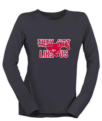 Memorial Mustangs They Not Like Us #2 Women's LS T-Shirt