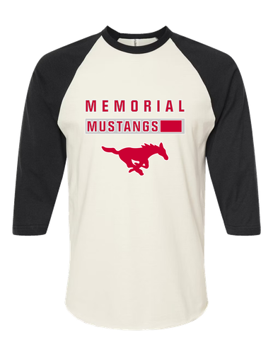 Memorial Mustangs Mascot #7 Men's Baseball T-Shirt
