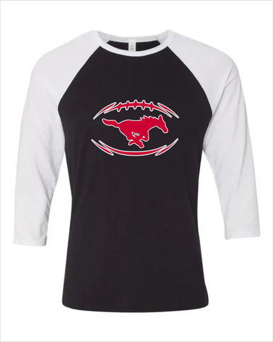 Memorial Mustangs Football #3 Men's Baseball T-Shirt