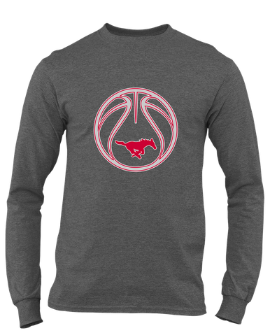 Memorial Mustangs Basketball #2 Men's LS T-Shirt