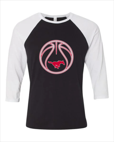 Memorial Mustangs Basketball #2 Women's Baseball T-Shirt