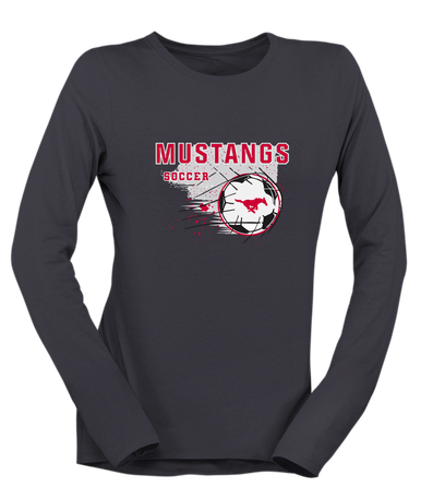 Memorial Mustangs Soccer #2 Women's Premium LS T-Shirt
