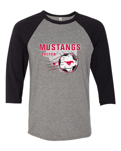 Memorial Mustangs Soccer #2 Men's Baseball T-Shirt