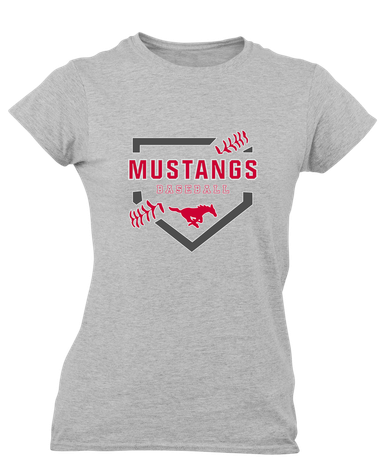 Memorial Mustangs Baseball #2 Women's SS T-Shirt