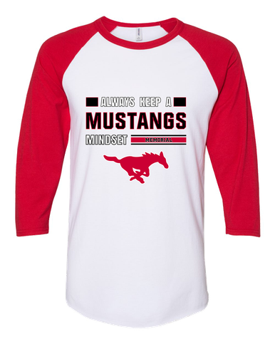 Memorial Mustangs Mindset Men's Baseball T-Shirt