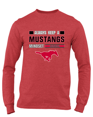 Memorial Mustangs Mindset Men's Premium LS T-Shirt