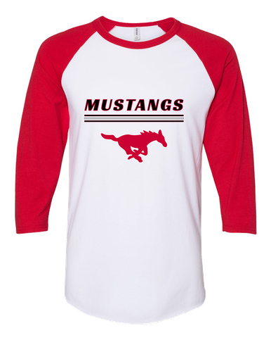 Memorial Mustangs Mascot #8 Women's Baseball T-Shirt