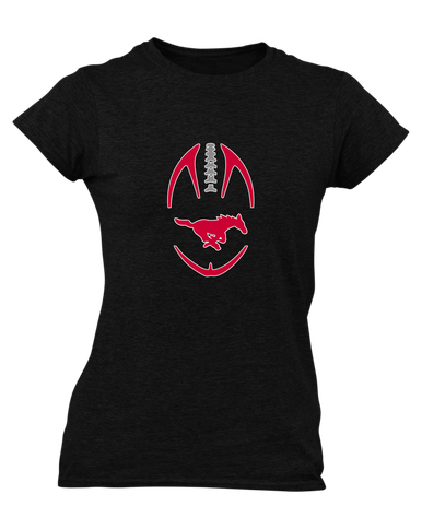 Memorial Mustangs Football #4 Women's SS T-Shirt
