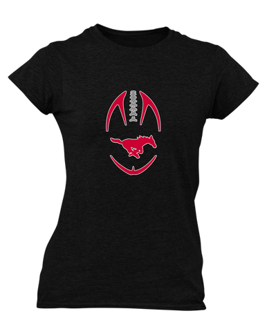 Memorial Mustangs Football #4 Women's Premium SS T-Shirt