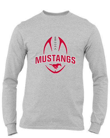 Memorial Mustangs Football #5 Men's LS T-Shirt